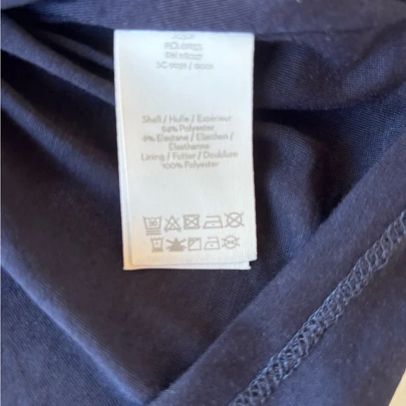 Boden Navy Blue Velvet Long Sleeve Top US 8 UK 12 Stretch - Picture 9 of 10